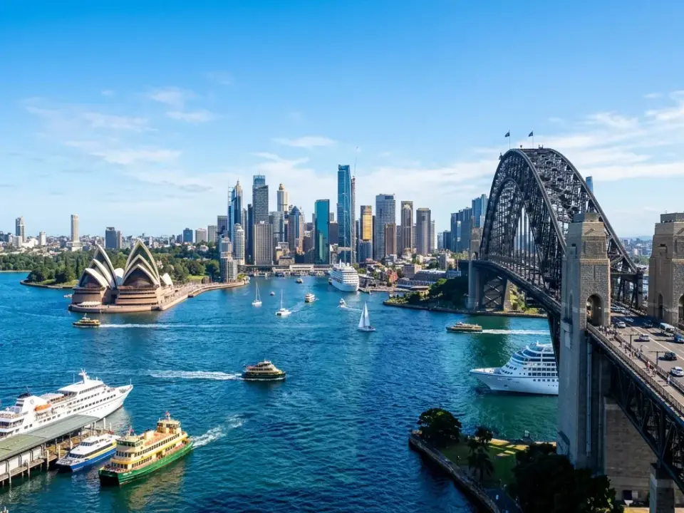 Sydney Harbour with the Opera House and Harbour Bridge